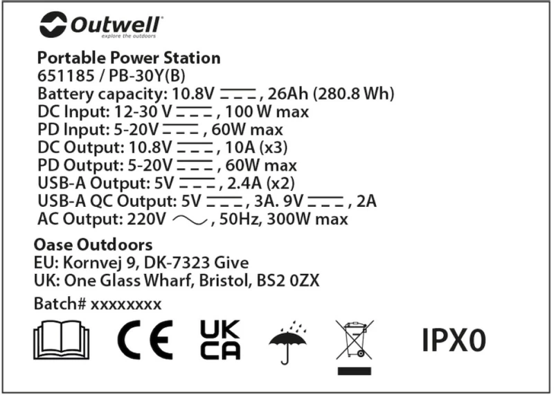 Outwell Akira 300 Power Station Draagbare Lithiumaccu 7 Outwell Akira 300 Power Station Draagbare Lithiumaccu - Afbeelding 5