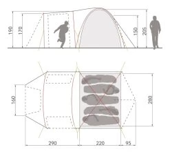 Vaude Campo Casa XT Koepeltent - 3/4 Persoons 9 Vaude Campo Casa XT Koepeltent - 3/4 Persoons -Outwell Winkel 14229 g