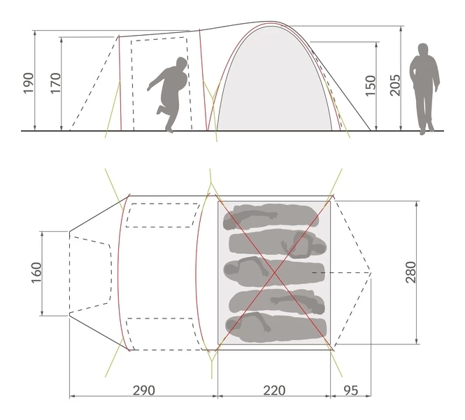 Vaude Campo Casa XT Koepeltent - 3/4 Persoons 6 Vaude Campo Casa XT Koepeltent - 3/4 Persoons - Afbeelding 4