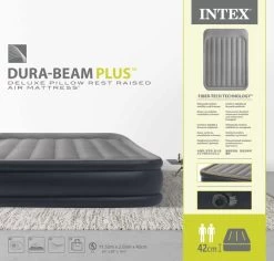 Intex Deluxe Pillow Rest Raised Luchtbed - Queensize - Ingebouwde Elektrische Pomp -Outwell Winkel 1812 1900 64136nd pkg 2023 300