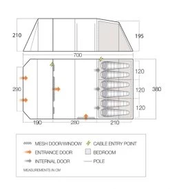 Vango Lismore 600XL Tunneltent - 5 Persoons - Groen -Outwell Winkel 1900 1783 lismore 600xl package 1
