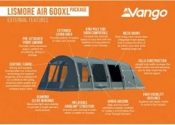 Vango Lismore Air 600XL Opblaasbare Tunneltent - 5 Persoons - Groen 29 Vango Lismore Air 600XL Opblaasbare Tunneltent - 5 Persoons - Groen -Outwell Winkel 1900 1783 lismore air 600xl package 3