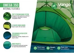 Vango Omega 350 Tunneltent - 3 Persoons - Groen -Outwell Winkel 1900 1783 omega 350 6