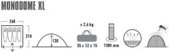 High Peak Monodome XL Koepeltent - 4 Persoons - Pearl -Outwell Winkel 370 1200 4001690103121.pt01