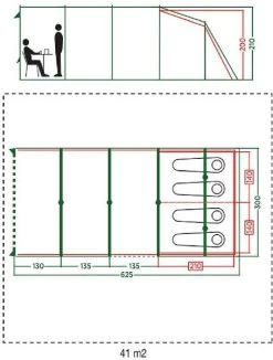 Coleman Meadowood 4L Tunneltent - 4 Persoons -Outwell Winkel 614 1200 meadowood 4l 5 1