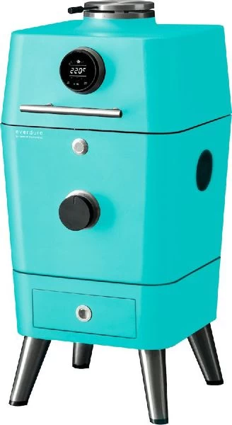 Everdure 4K Houtskool Barbecue Met Beschermhoes - Blauw 4 Everdure 4K Houtskool Barbecue Met Beschermhoes - Blauw - Afbeelding 2