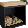 OFYR Butcher Block Storage 90 Black - Teak Wood -Outwell Winkel 900 753 butcher block storage 90 black tw