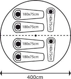 Bo-Camp Urban Outdoor Streeterville Bell Tent - 6 Persoons -Outwell Winkel 900 825 4472500 08