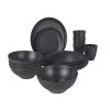 Bo-Camp Orville Melamine Serviesset - 16-delig - Antraciet -Outwell Winkel bo camp orville antr