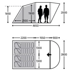 Kampa Brean 4 Air Opblaasbare Tunneltent - 4 Persoons 17 Kampa Brean 4 Air Opblaasbare Tunneltent - 4 Persoons -Outwell Winkel brean4air