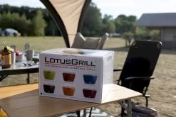 LotusGrill XL Hybrid Houtskoolbarbecue - Rood -Outwell Winkel doos lotusgrill 4