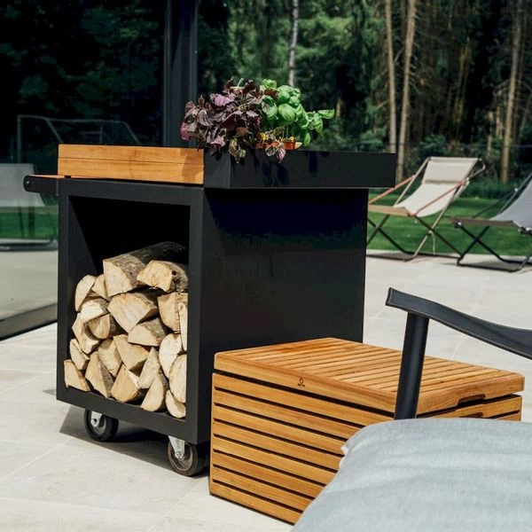 OFYR Mise En Place Table 65 PRO Black - Teak Wood 4 OFYR Mise En Place Table 65 PRO Black - Teak Wood - Afbeelding 2