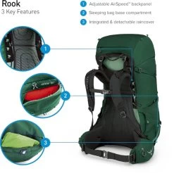 Osprey Rook Backpack - 65 Liter - Zwart 20 Osprey Rook Backpack - 65 Liter - Zwart -Outwell Winkel osprey rook features